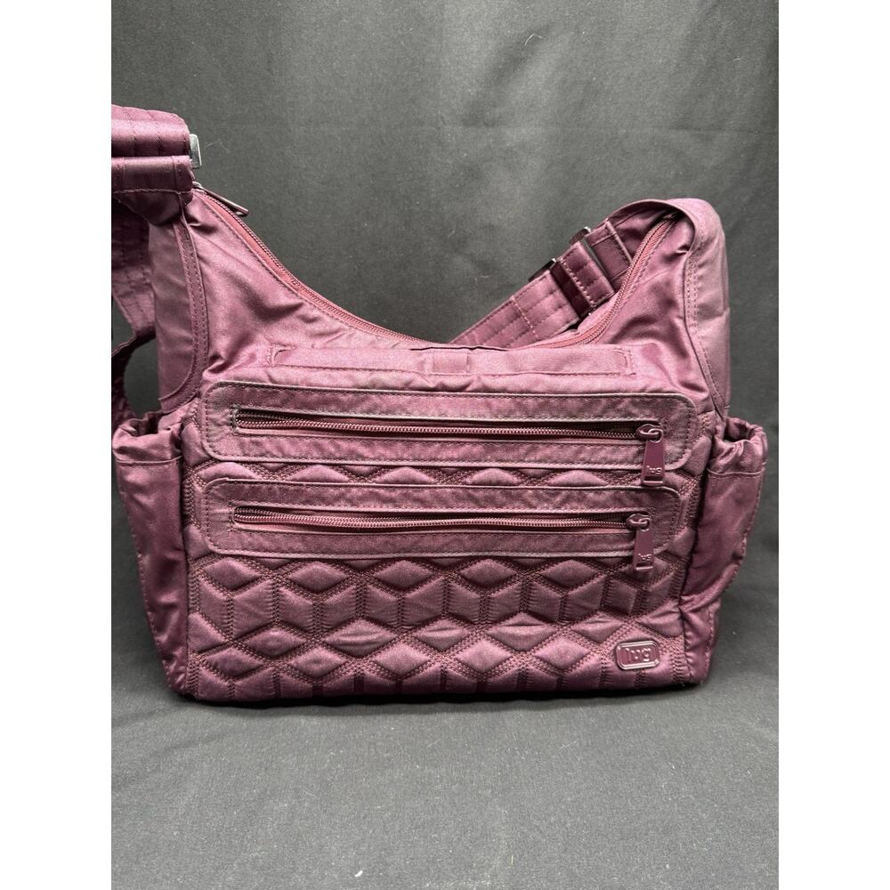 LUG Camper Crossbody Shoulder Handbag Purse Purple Travel Diaper Bag